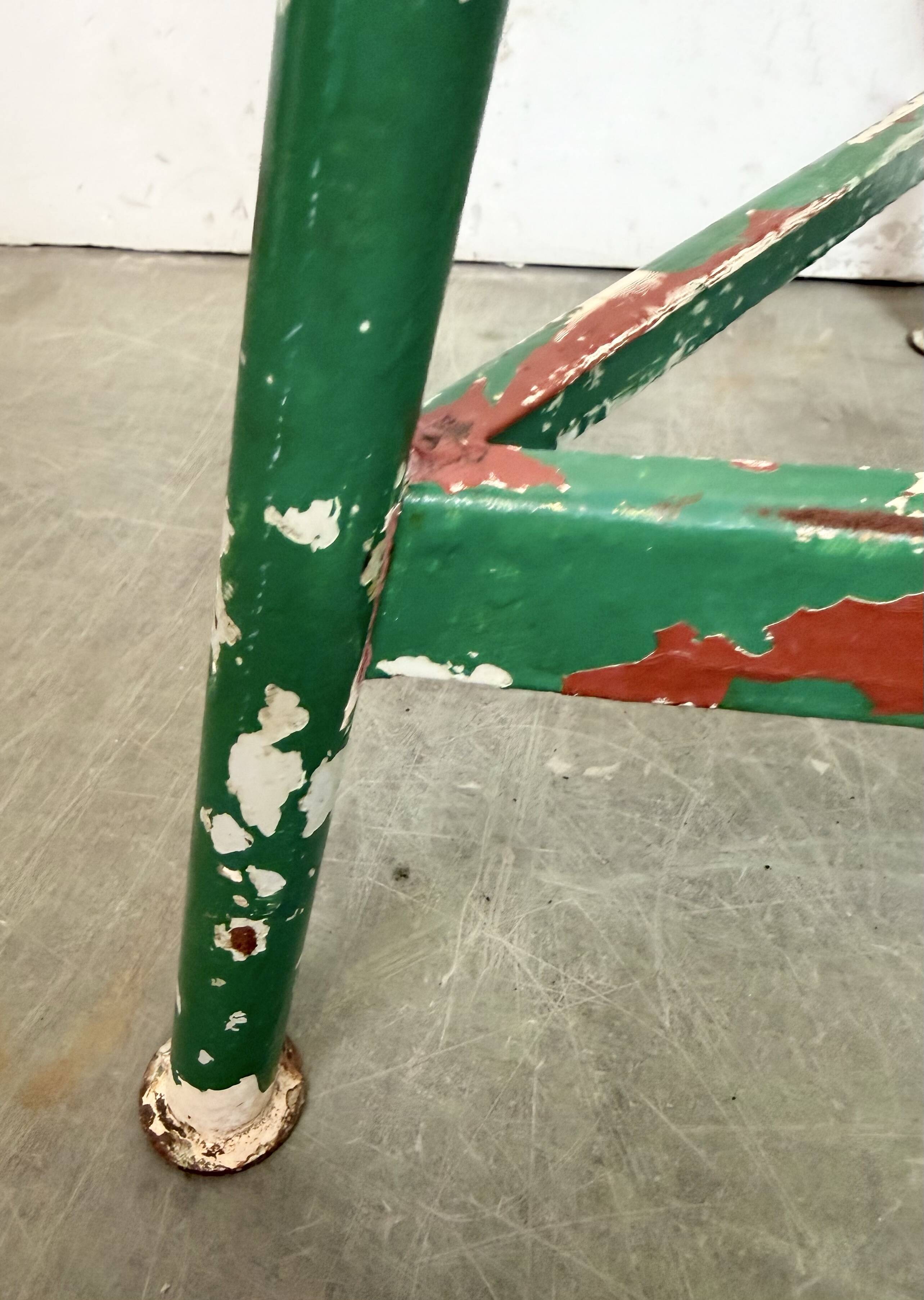 Green Industrial Workshop Stool, 1960s