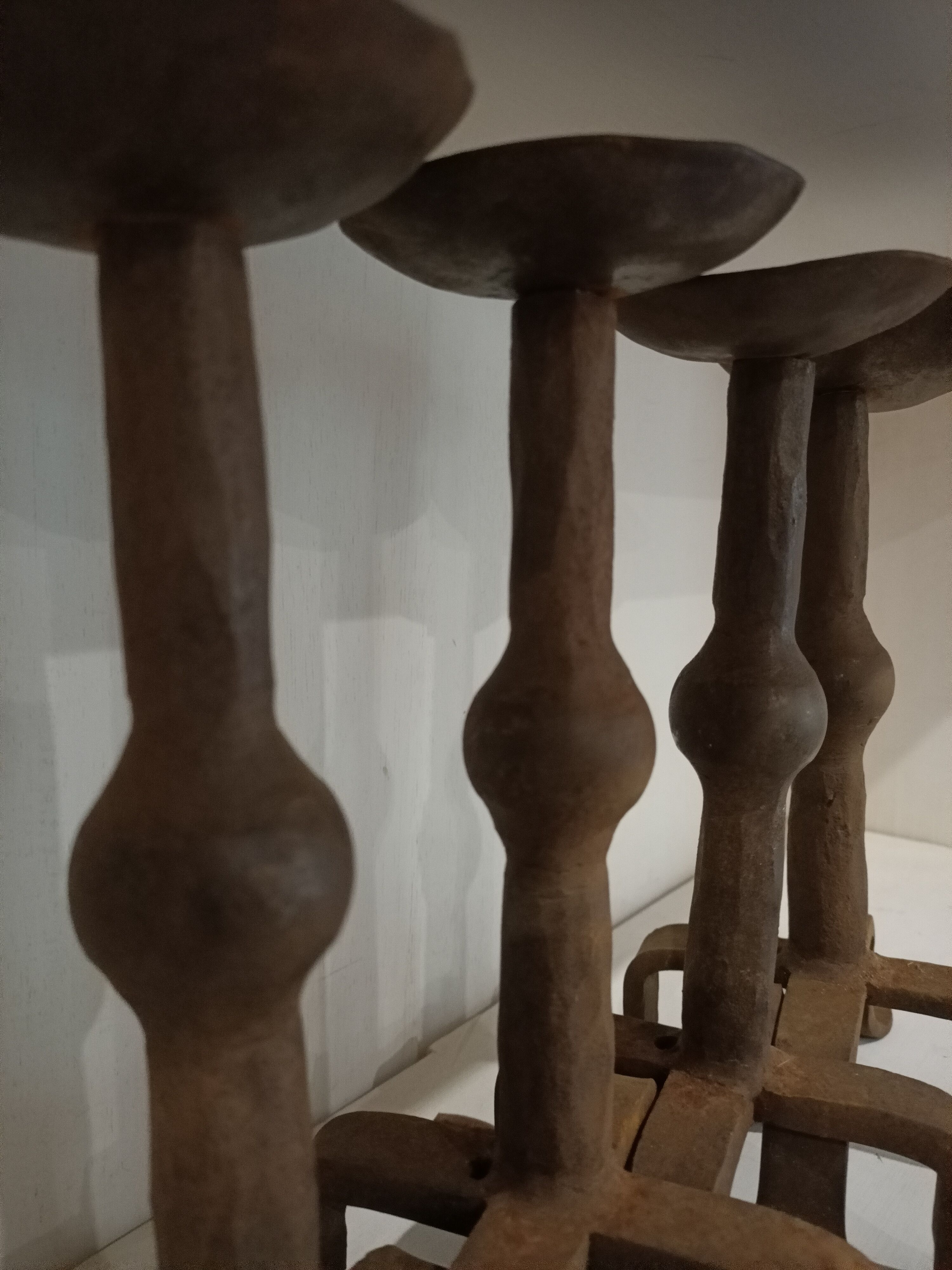 Set 4 steel candle holders