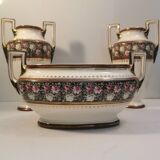 Belgian earthenware fireplace insert Boch la Louviere 1930s, 1940s