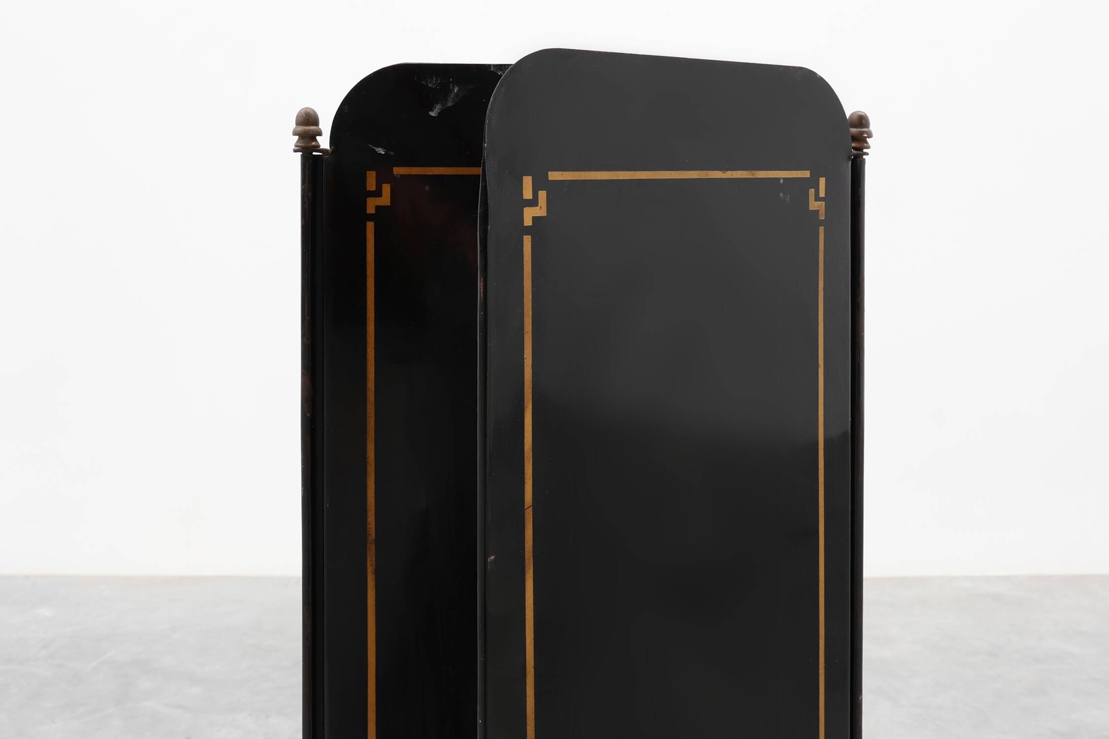 French black and gold Art Deco Fireplace Screen, 1930s