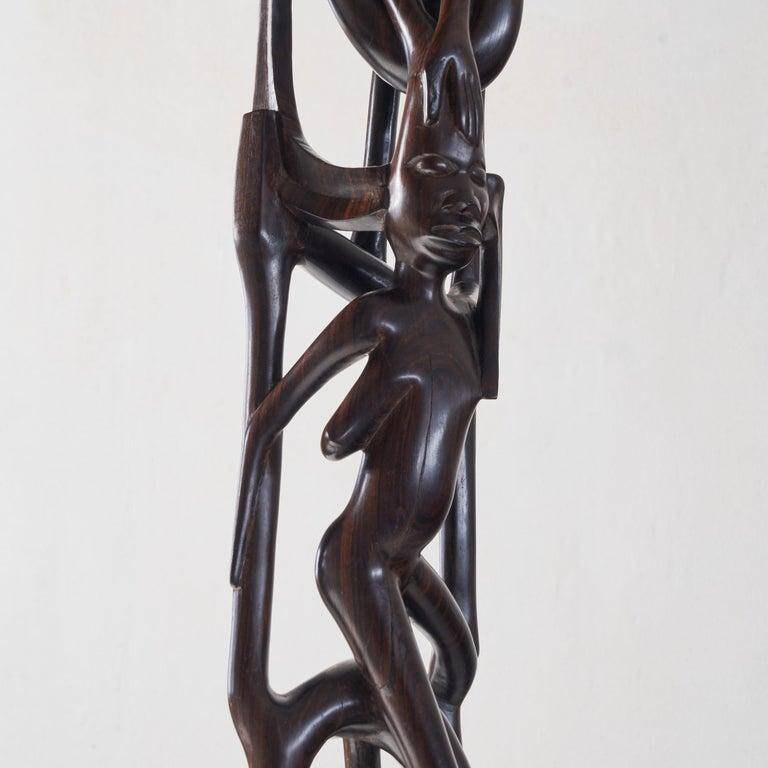 Modernist anthropomorphic sculpture Makonde 1950