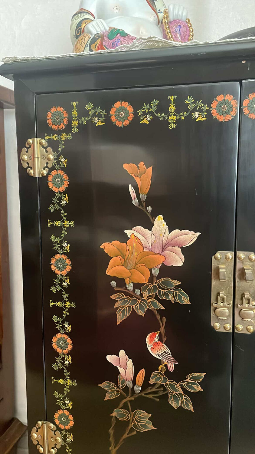 Lacquered Chinese wardrobe