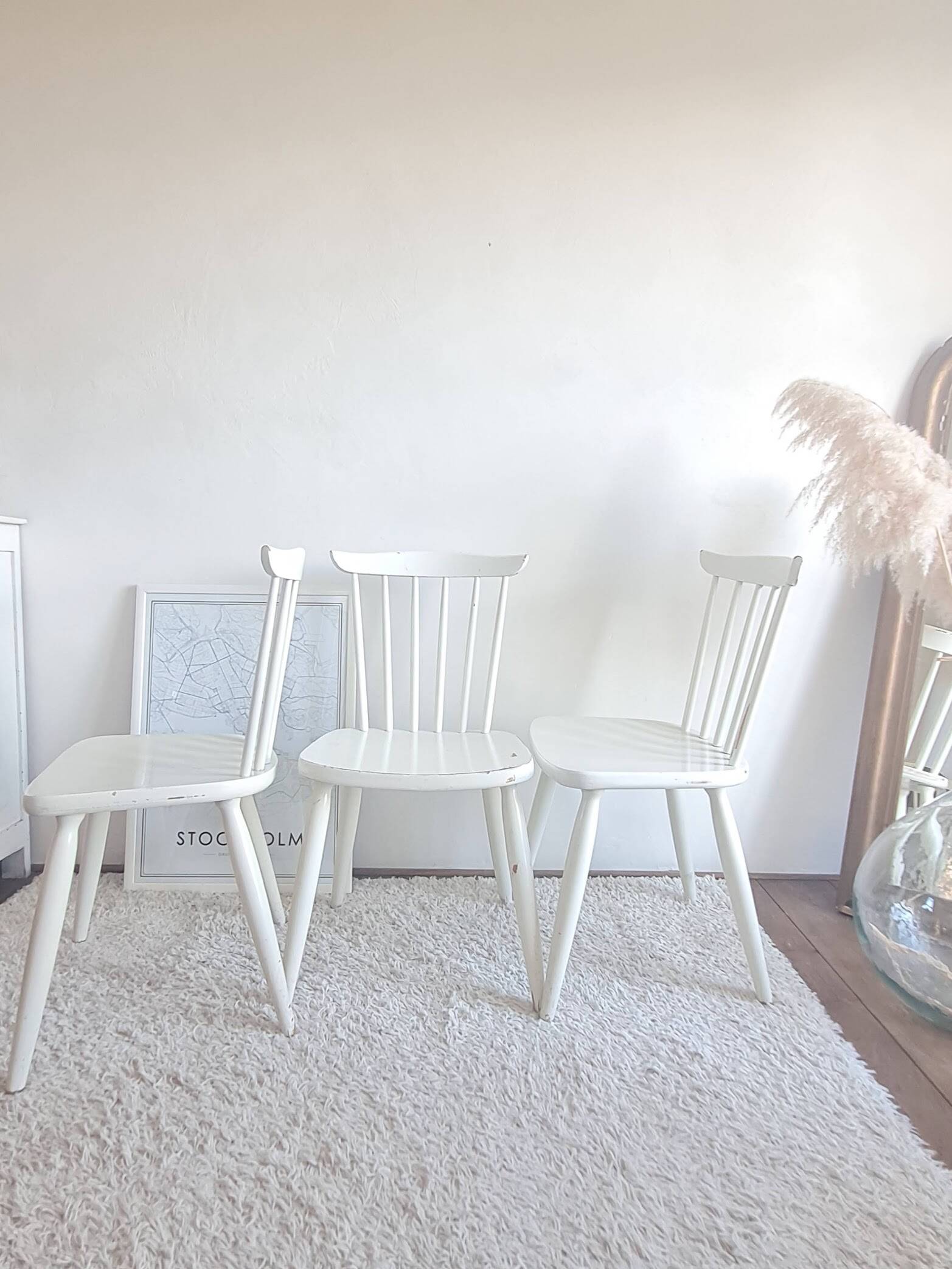 Set of six vintage Scandinavian chairs