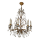 Holywood Regency 70's 8-light chandelier