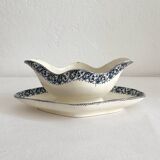“Henri II” iron earthenware sauce boat, Salins earthenware factory