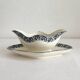 Ironstone gravy boat "Henri II" Salins earthenware