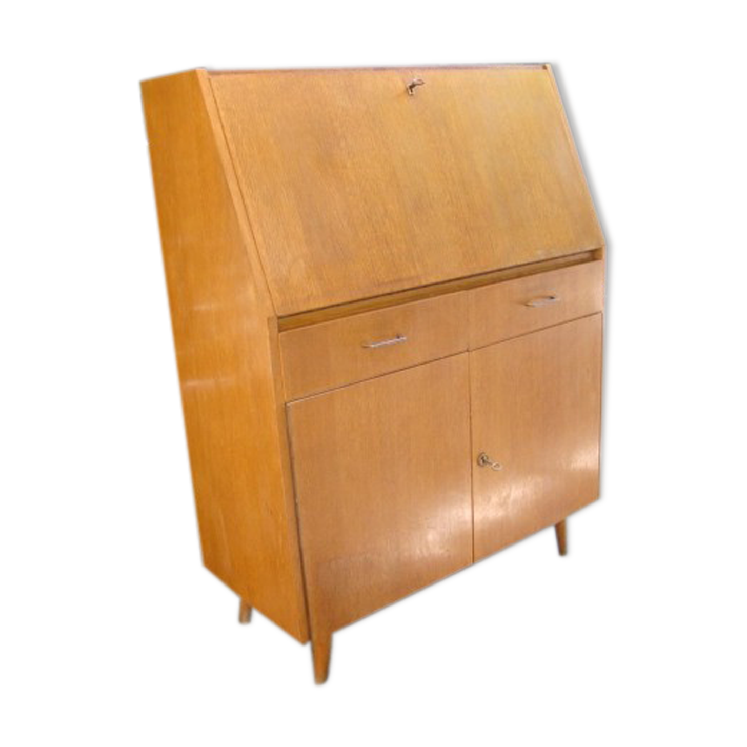 Old oak vintage writing desk 60