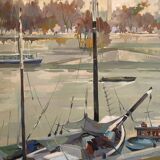 Boats in port signed Demet