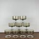 Set of 9 smoked glass champagne glasses, 1970