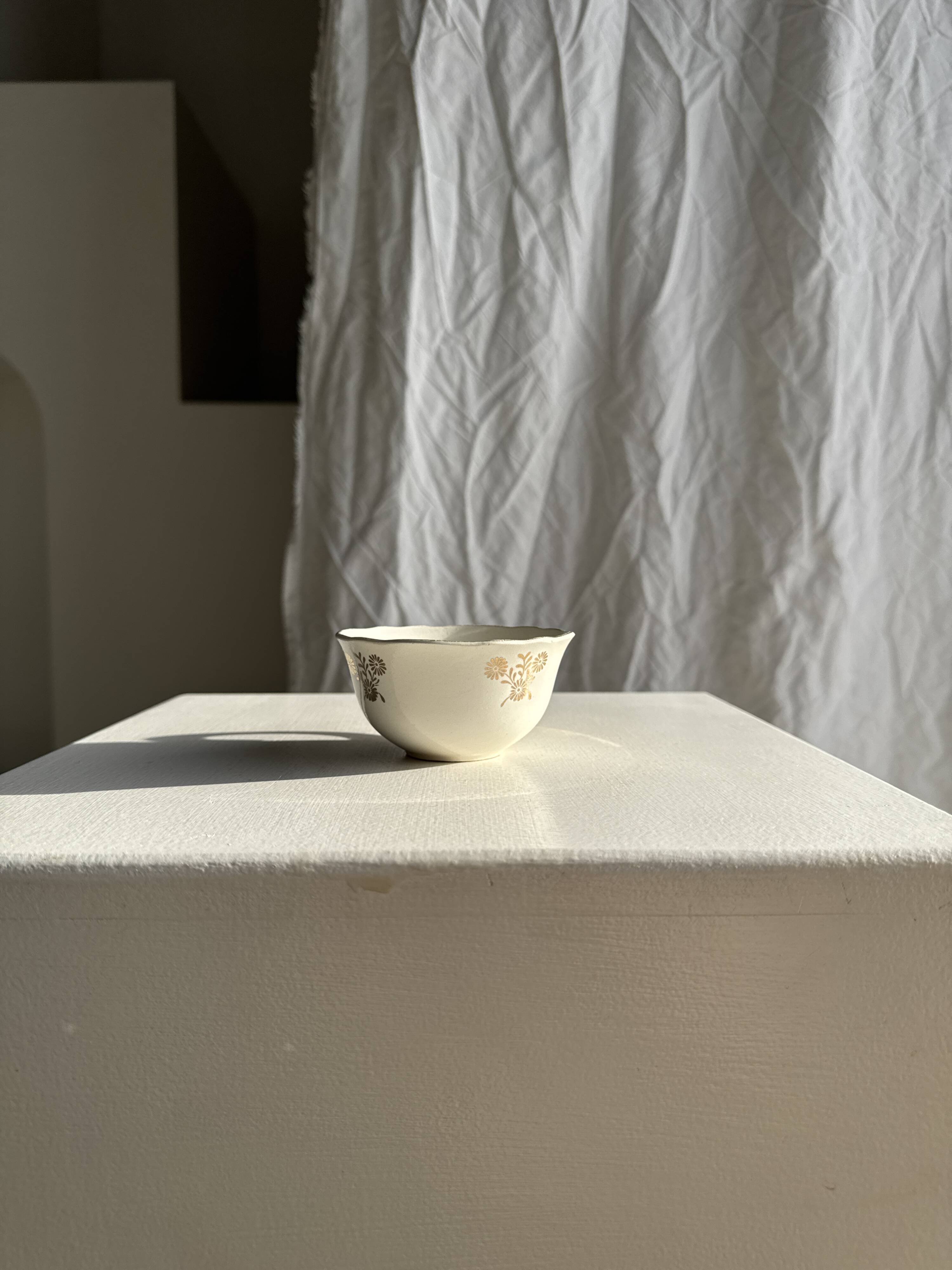 Lot de 6 tasses à café à motifs d'oiseaux anciennes