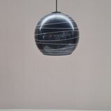 Italian black opaline pendant light 1970