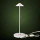 Modernist desk lamp in white metal and gold brass, Bauhaus spirit – 1960s