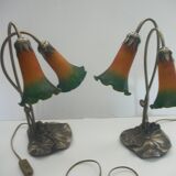 Pair of nymphea lamps