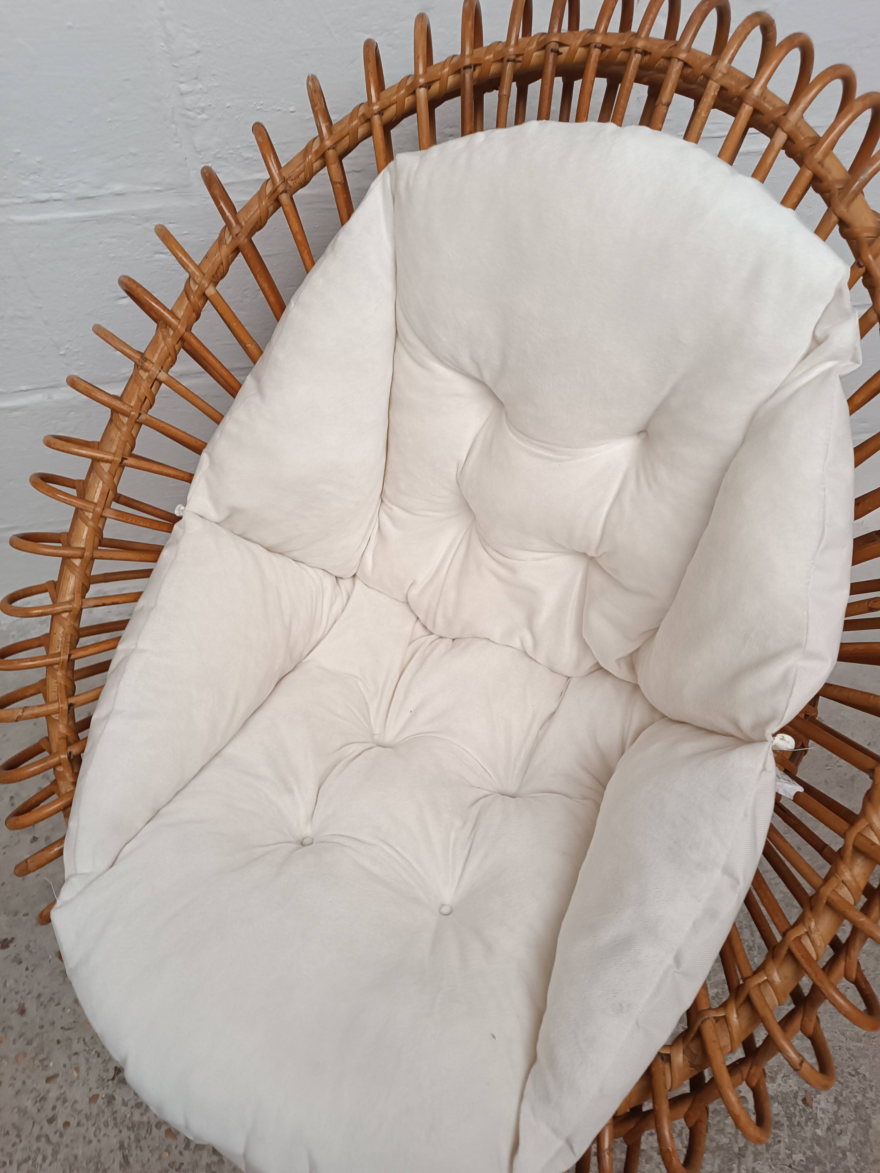 Vintage rattan armchair 1960