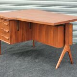 Exceptional Vintage Boomerang desk designed by Jacques Hauville 1960 p