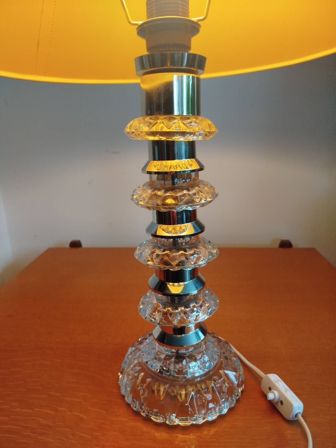 Iconic Carl Fagerlund x Orrefors lamp – cut glass, 1960s