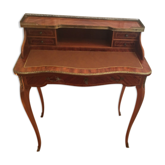 Bureau bonheur du jour style Louis XV en palissandre