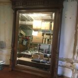 Henri II style beveled mirror in walnut