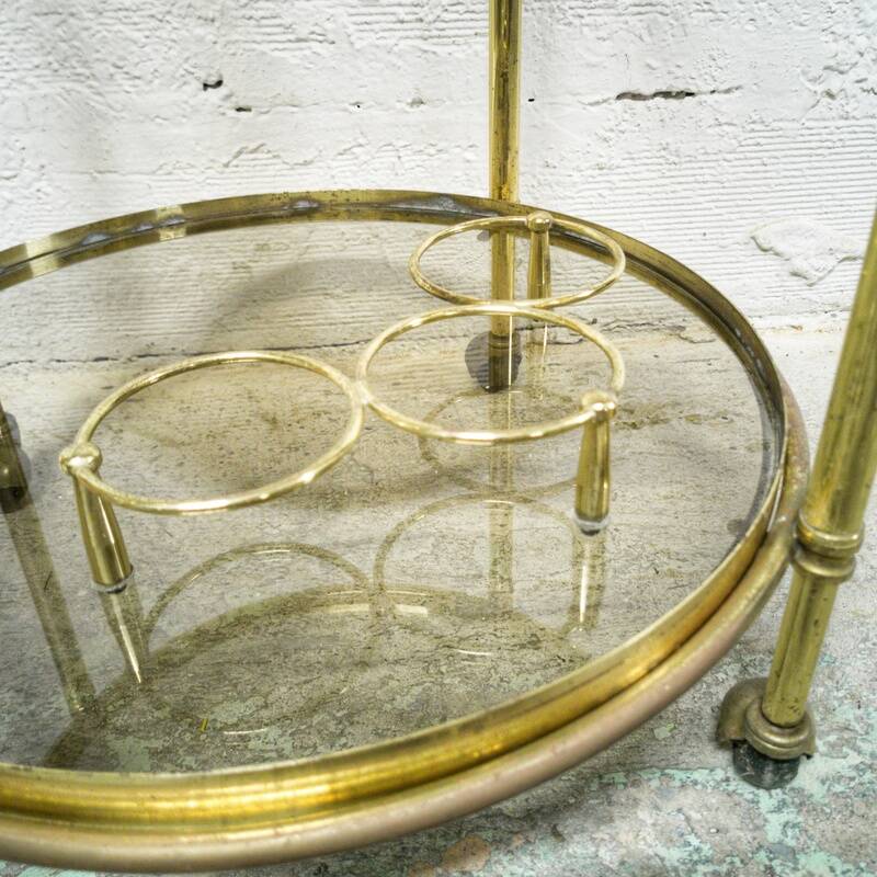 Brass bar cart