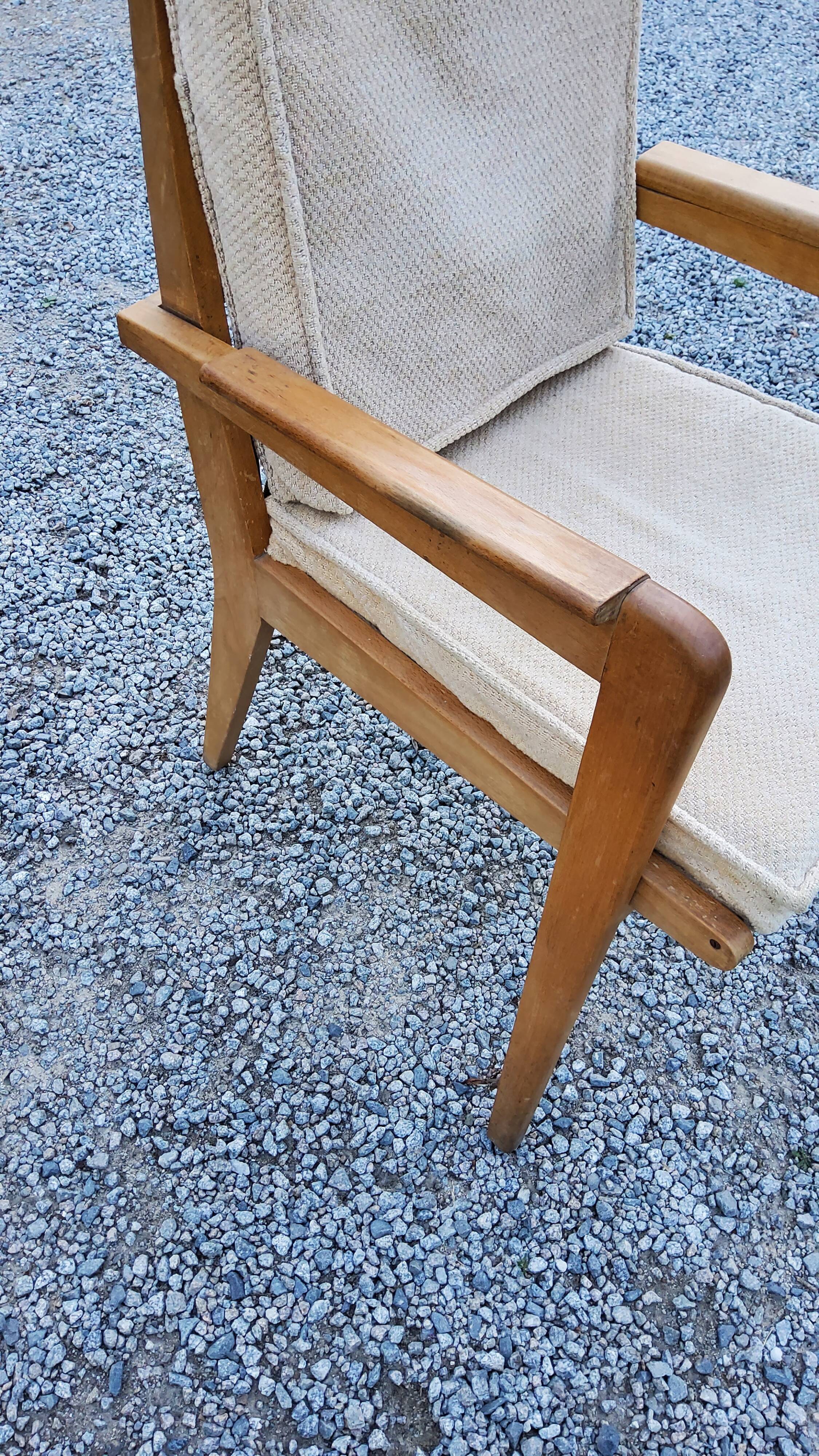 Pair of armchairs from the 50s free-span in blond beech