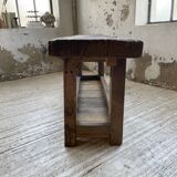 Solid oak console workbench 220cm
