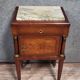 Empire/Restoration style bedside table, mahogany and burl