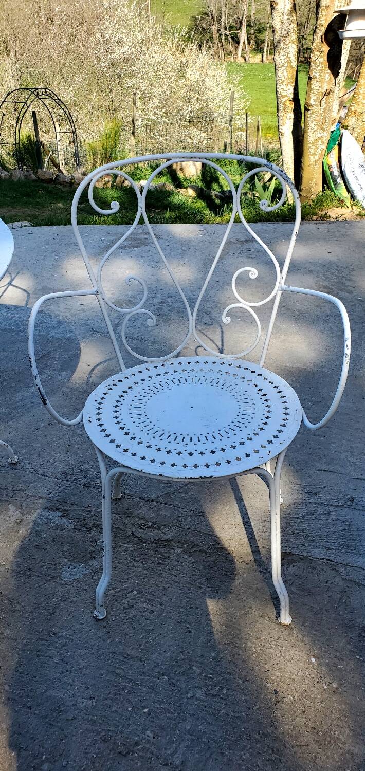 Wrought iron garden furniture