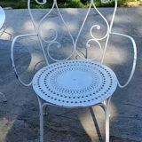 Wrought iron garden furniture