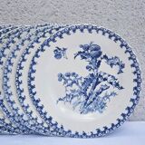 Set of 8 Gien Chardons style dessert plates