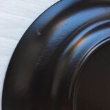 Black Earthenware Plate 21 cm Vintage