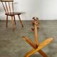 Old designer pine coat rack from the 60s in chalet wood