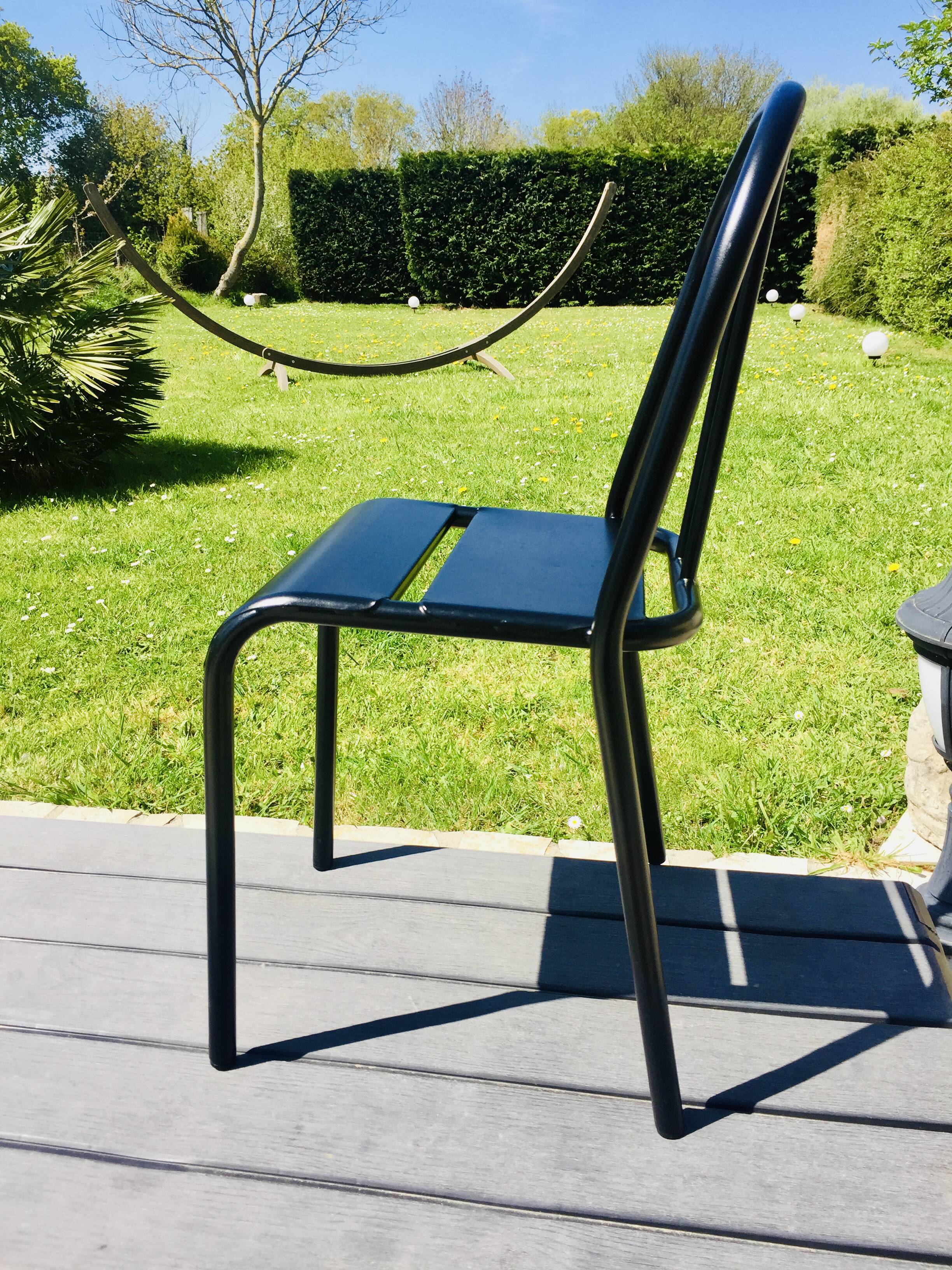 Industrial metal chair