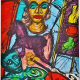 Illustration Malcolm Morley  Trojan Calvacade from the Odysseys of Enoch Suite, 1986 Américain