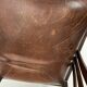 Colonial armchair in teak and leather