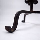 Vintage 5-arm wrought iron candle holder - 1970s