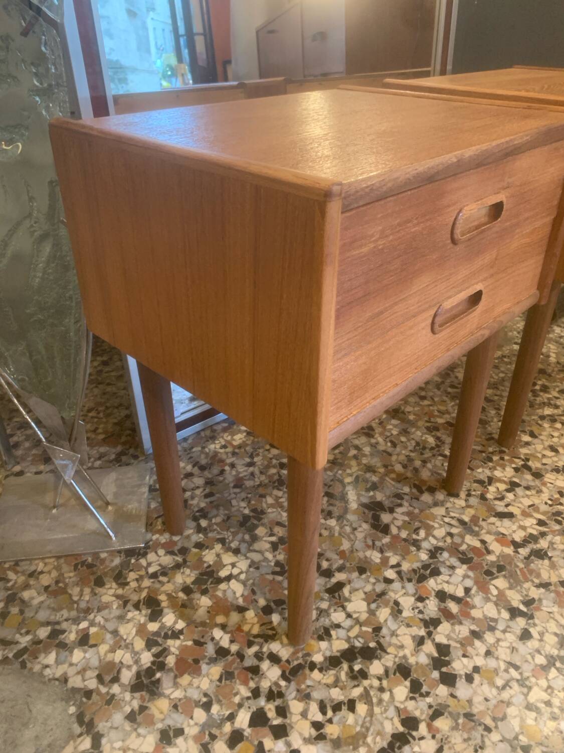 Paire de chevets danois en teck mid-century