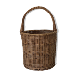 Wicker basket one handle