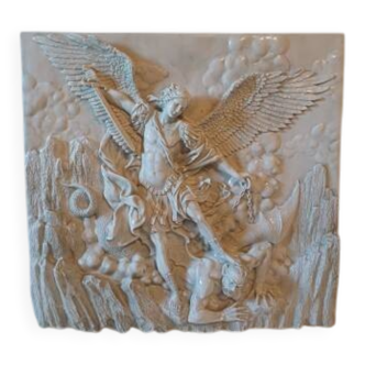 Bas-relief in resin "Saint Michael"