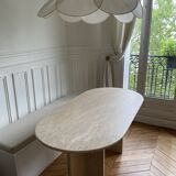 Travertine dining table