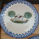 5 small Saint Clément plates/saucers