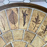 Table basse ronde  herbier - Roger Capron