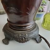 Beautiful old carved wooden lamp base