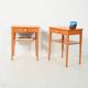 Pair of Vintage Scandinavian bedside tables in beech