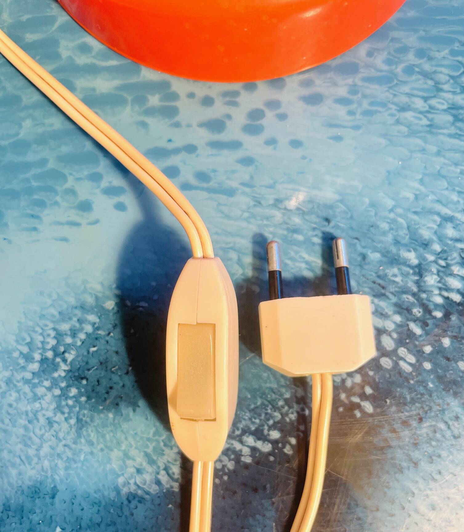 Vintage opaline glass lamp, Space Age, Murano 1960 - 1970