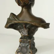French Art Nouveau bronze bust 'Carmen' by Emmanuel Villanis – circa 1900