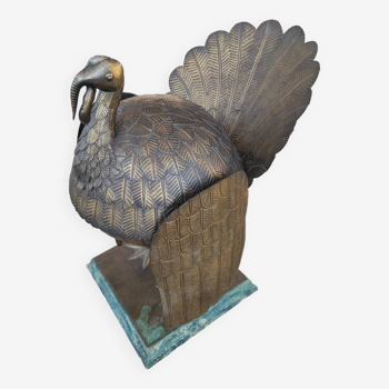 metal bar in the shape of a turkey, unique piece.