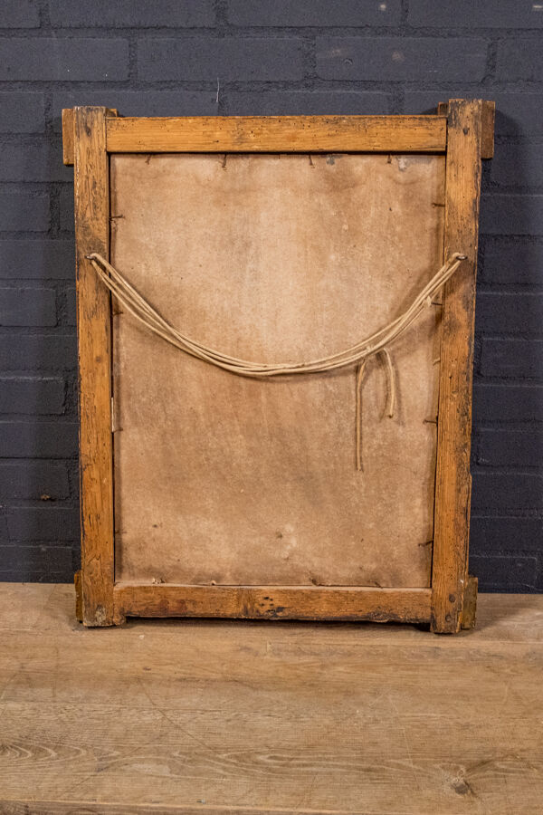 Miroir habillé anglais de1800