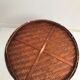 Vintage oval wicker linen basket