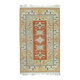 1970s Vintage Turkish Handmade Wool & Cotton Orange Area Rug 156x253