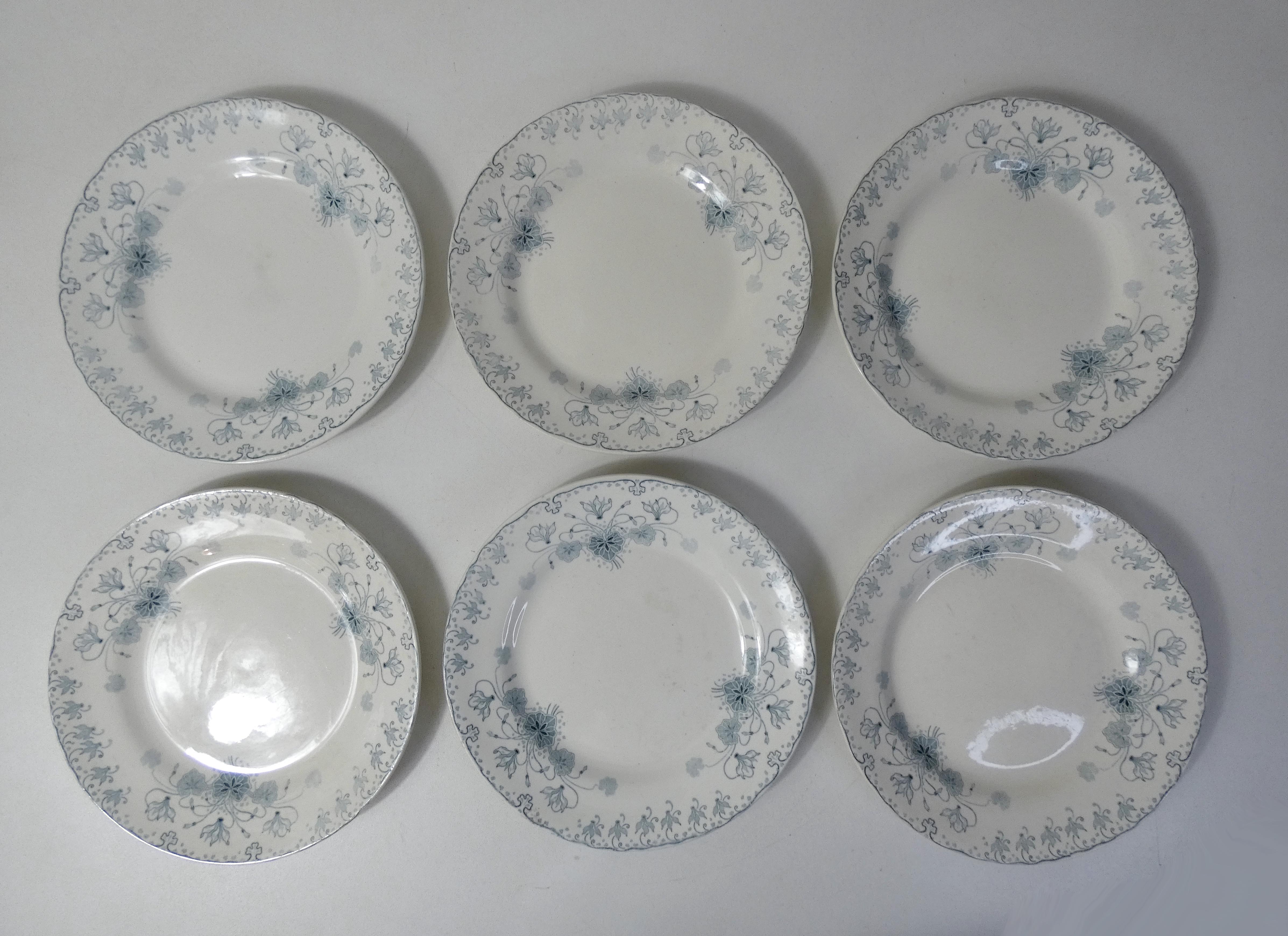 Iron earth 6 flat plates cyclamen